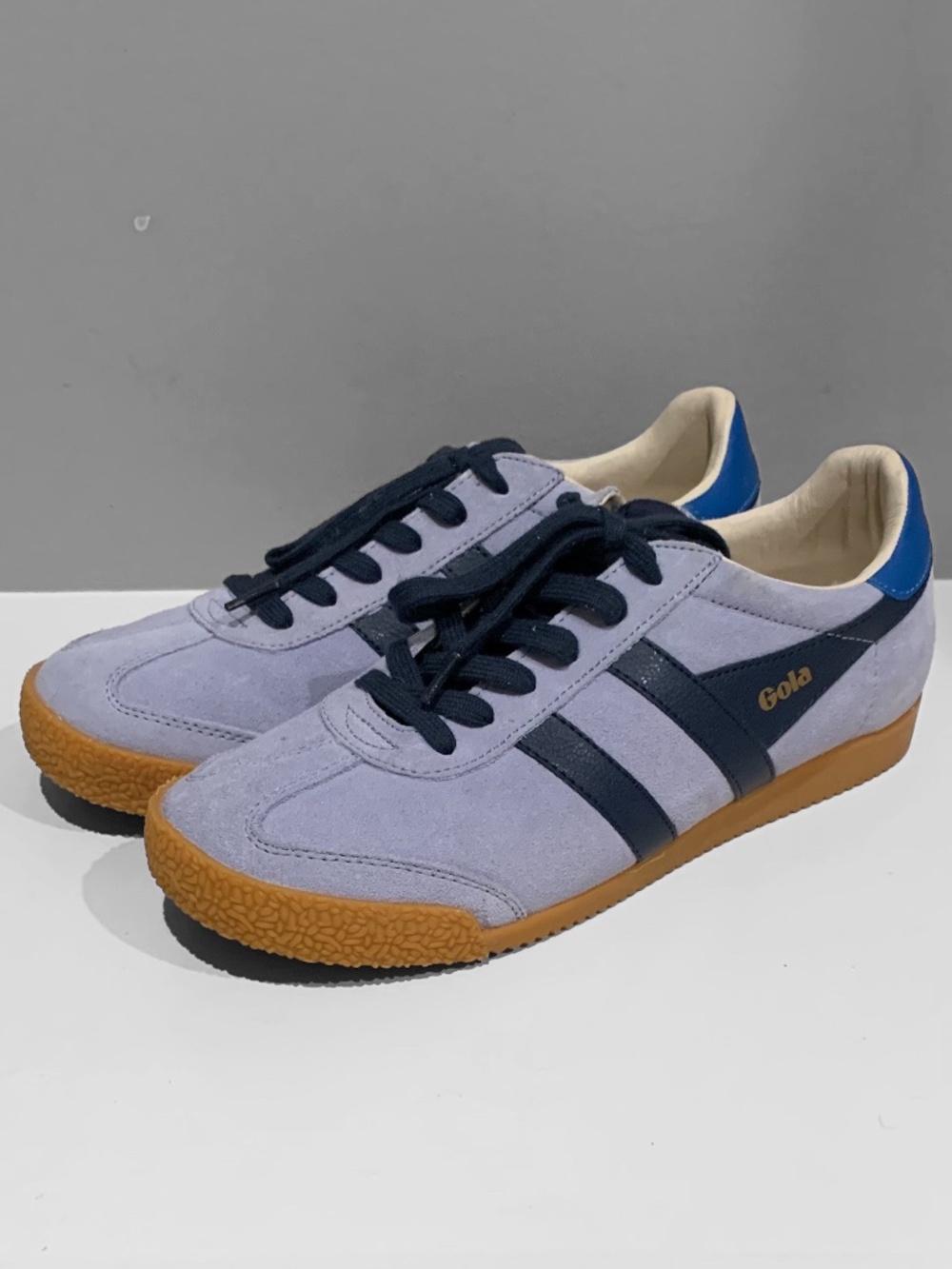 Gola Classics Women's Elan Suede Sneakers Air Navy Pacific Blue Shoes US 8.5